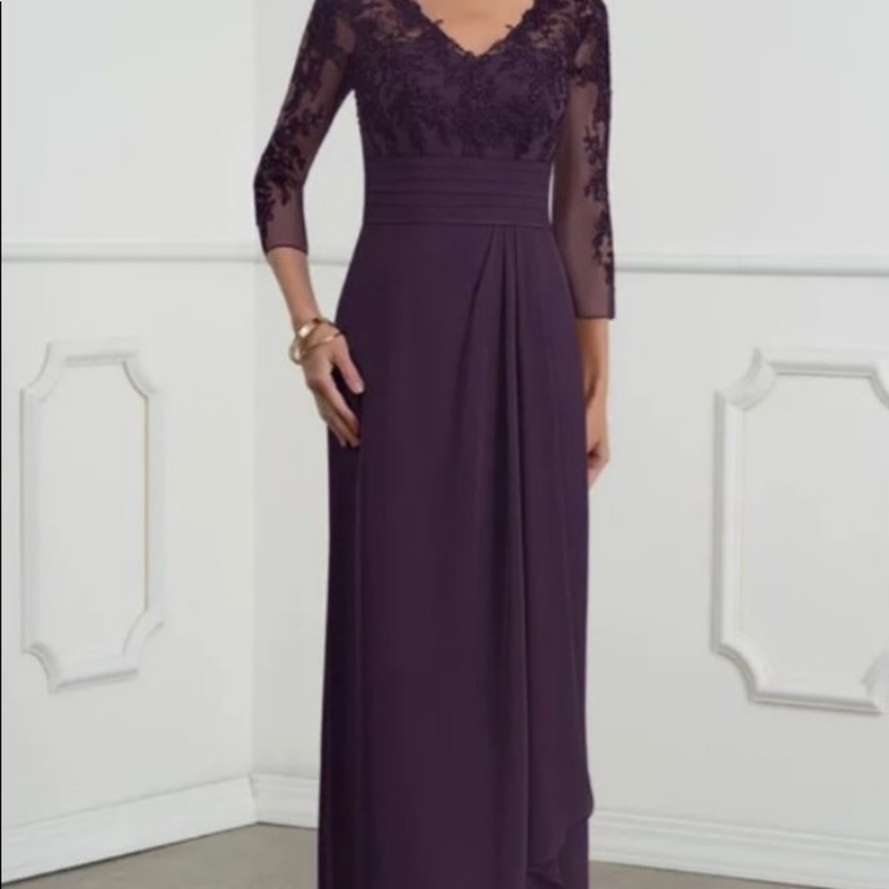 Azazie long formal dress, beautiful Plum color